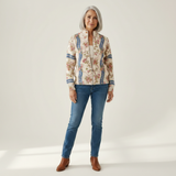 Andrea Strickjacke mit Wildblumenmuster, Vorderansicht