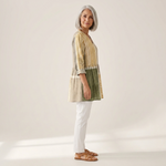 Maeve | Lange Bluse mit Muster - Seitenansicht