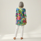 Eden | Lange Bluse mit Muster - Rückansicht