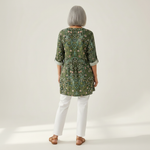 Skye | Lange Bluse mit Muster - Rückansicht