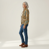 Brigitte Strickjacke mit Pferde- und Kakteenmotiv, Seitenansicht