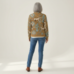Brigitte Strickjacke mit Pferde- und Kakteenmotiv, Rückansicht