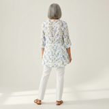 Brielle | Lange Bluse mit Muster - Rückansicht
