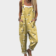 Ottilie - Bequeme bedruckte Latzhose