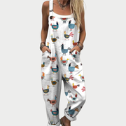 Rosemarie - Bequeme bedruckte Latzhose