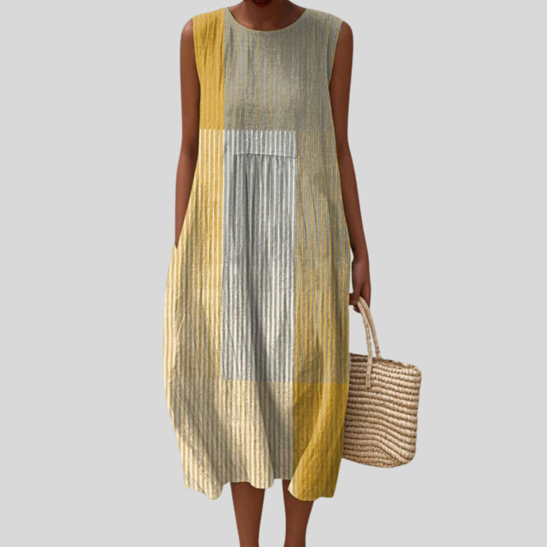 Aline Alltags-Midikleid, Vorderansicht