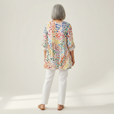 Noelle | Lange Bluse mit Muster - Rückansicht