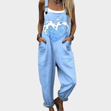 Gerlinde - Bequeme bedruckte Latzhose