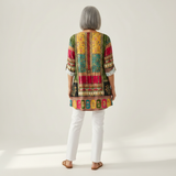 Nyla | Lange Bluse mit Muster - Rückansicht