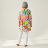 Ayra | Lange Bluse mit Muster - Rückansicht