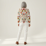Mathilde Pullover mit Herbstwald-Motiv, Rückansicht