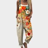 Barbara - Bequeme bedruckte Latzhose