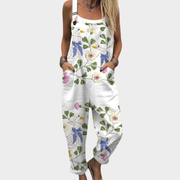 Klara - Bequeme bedruckte Latzhose