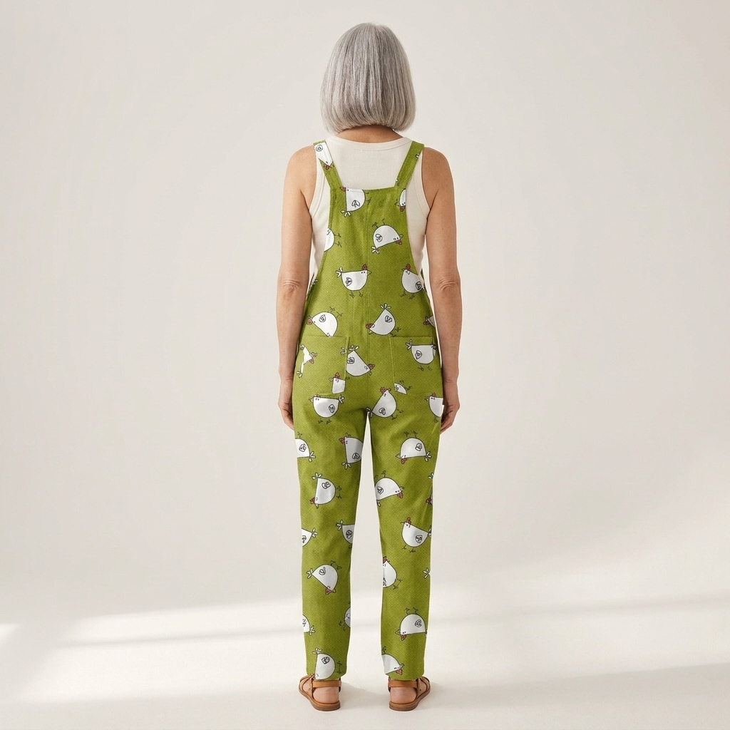 Hedwig - Bequeme bedruckte Latzhose - Detailansicht
