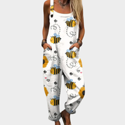 Leopoldine - Bequeme bedruckte Latzhose