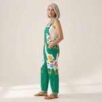 Paula - Bequeme bedruckte Latzhose - Detailansicht