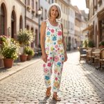 Ingrid - Bequeme bedruckte Latzhose - Gesamtansicht