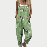 Renate - Bequeme bedruckte Latzhose