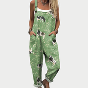 Renate - Bequeme bedruckte Latzhose