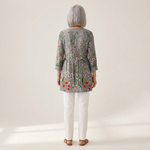 Sloane | Lange Bluse mit Muster - Rückansicht