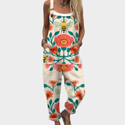 Notburga - Bequeme bedruckte Latzhose