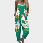 Paula - Bequeme bedruckte Latzhose