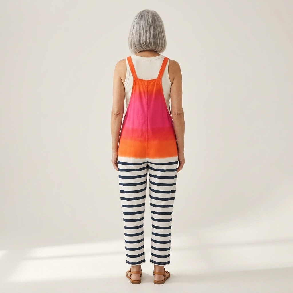 Johanna - Bequeme bedruckte Latzhose - Detailansicht