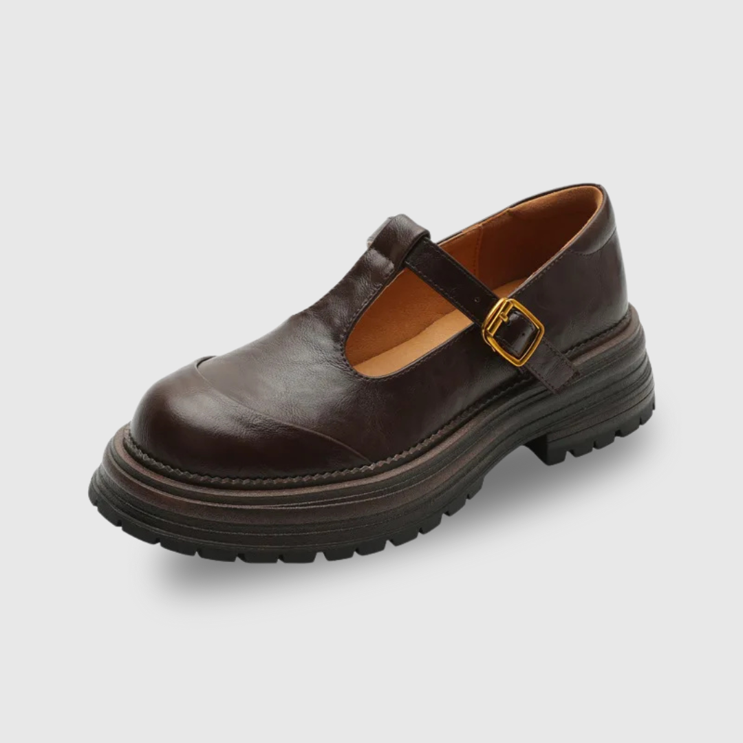 Luisa Vintage-T-Steg-Schuhe, Seitenansicht