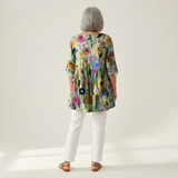 Remi | Lange Bluse mit Muster - Rückansicht