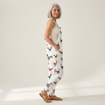 Rosemarie Bequeme bedruckte Latzhose, Detailansicht