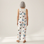 Rosemarie Bequeme bedruckte Latzhose, Nahaufnahme