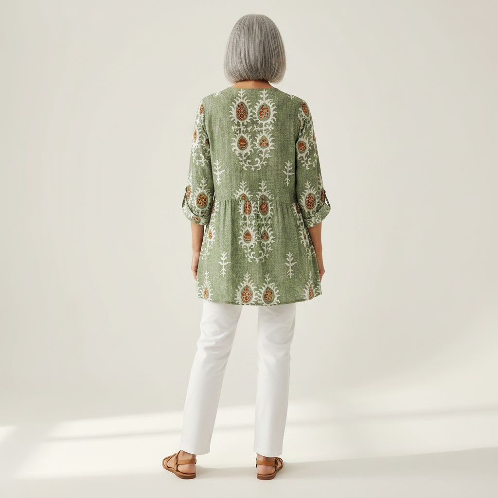 Blair | Lange Bluse mit Muster - Rückansicht