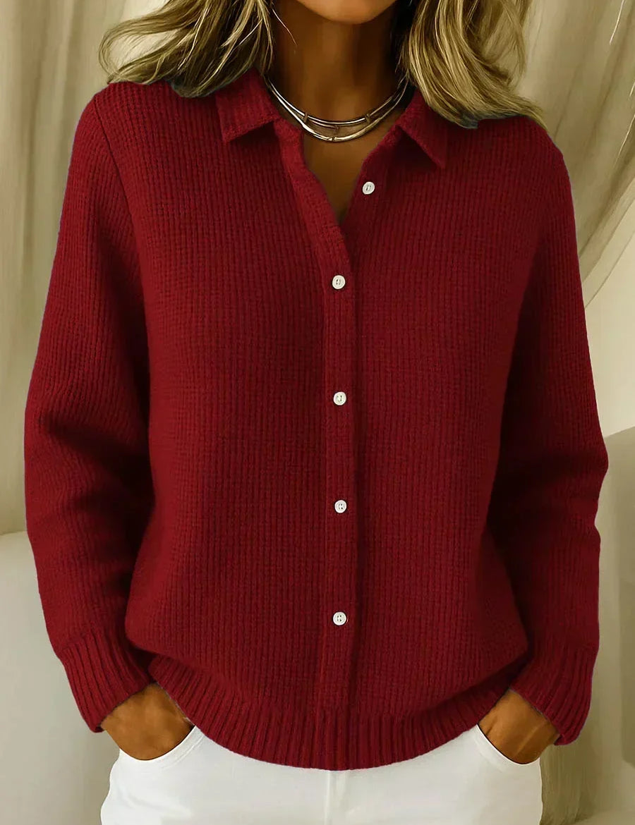 Katrina | Strukturierte Strickjacke mit Knöpfen