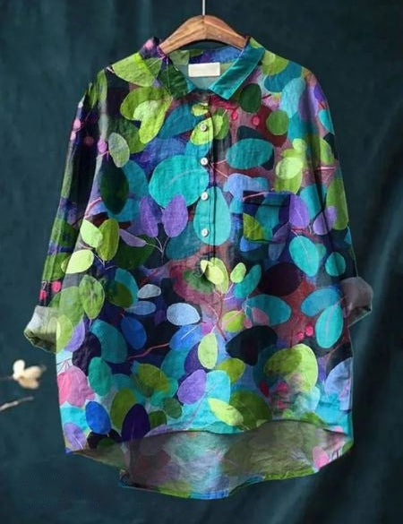 Alodia | Florale Französische Vintage-Bluse