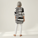 Quinn | Lange Bluse mit Muster - Rückansicht