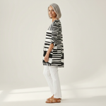 Quinn | Lange Bluse mit Muster - Seitenansicht