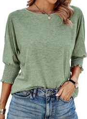 Wilma | Einfache Bluse mit Rundhalsausschnitt
