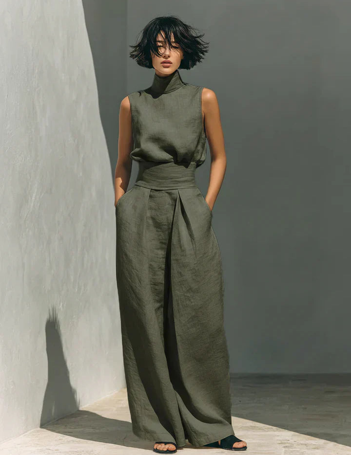 Janina Minimalistisches zweiteiliges Set, Nahaufnahme