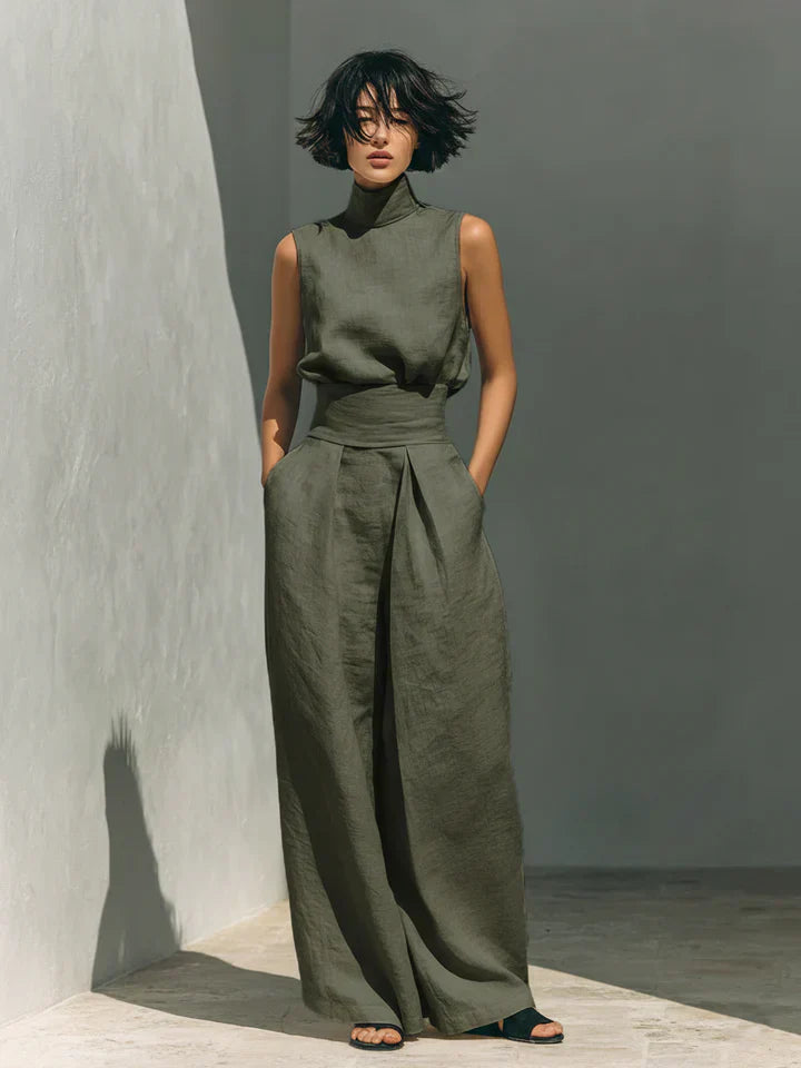 Janina Minimalistisches zweiteiliges Set, Nahaufnahme