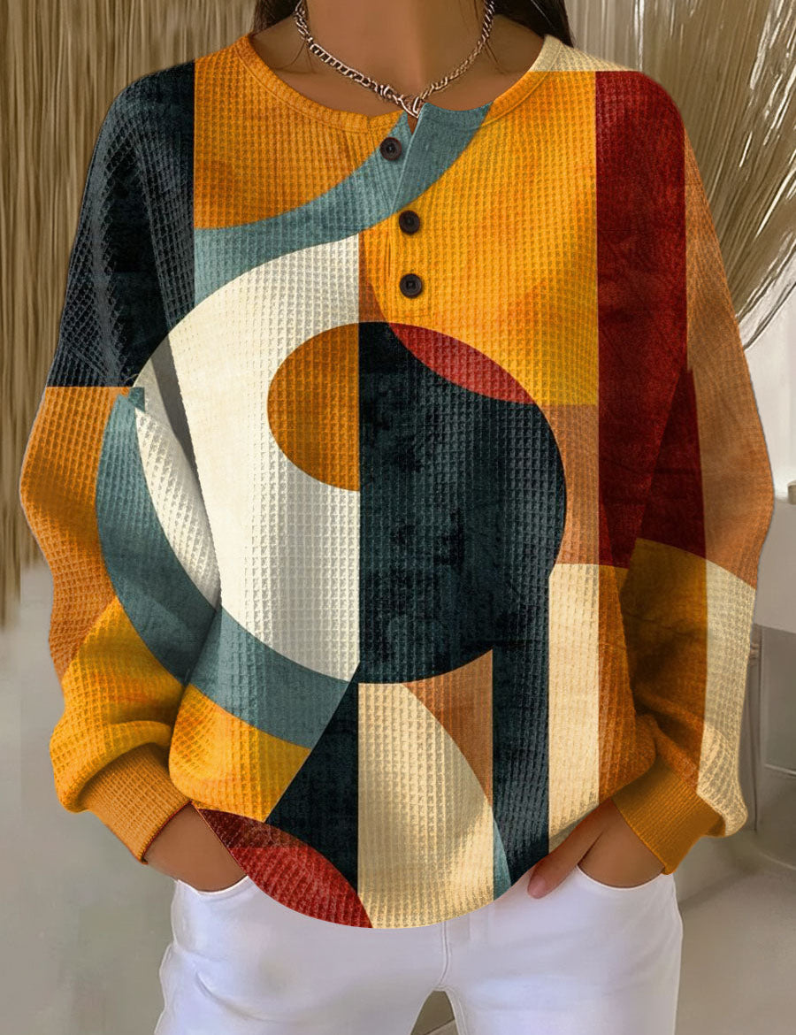 Helene Pullover mit geometrischem Muster, Vorderansicht