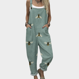 Elfriede - Bequeme bedruckte Latzhose