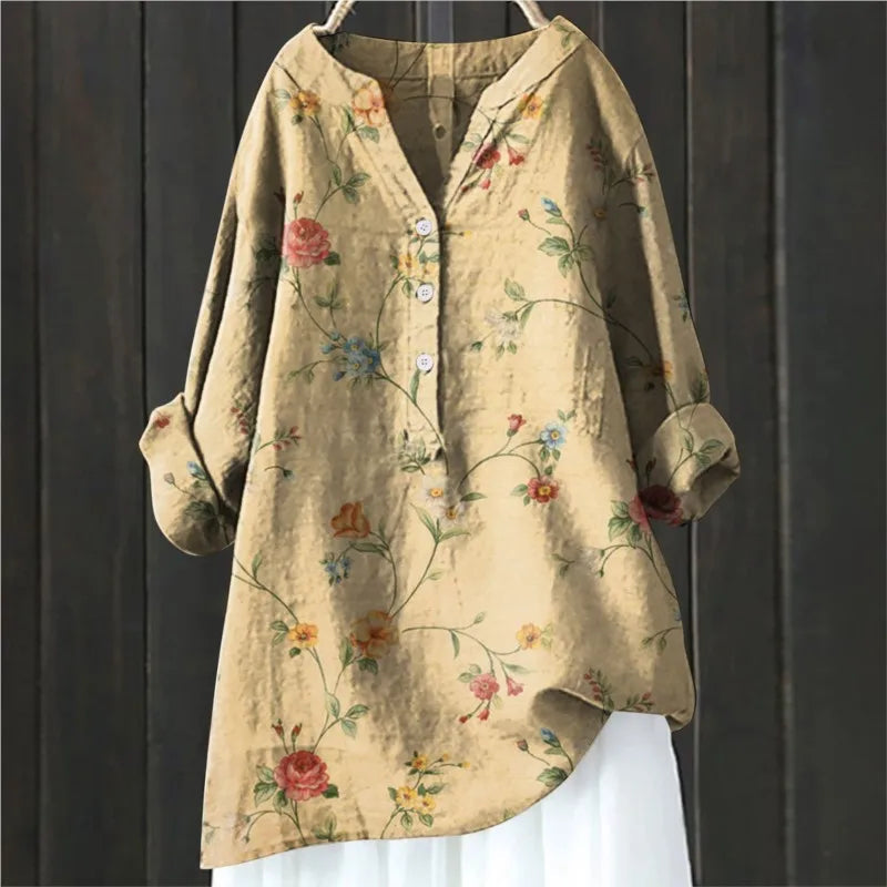 Mabel | Blumige französische Vintage-Bluse