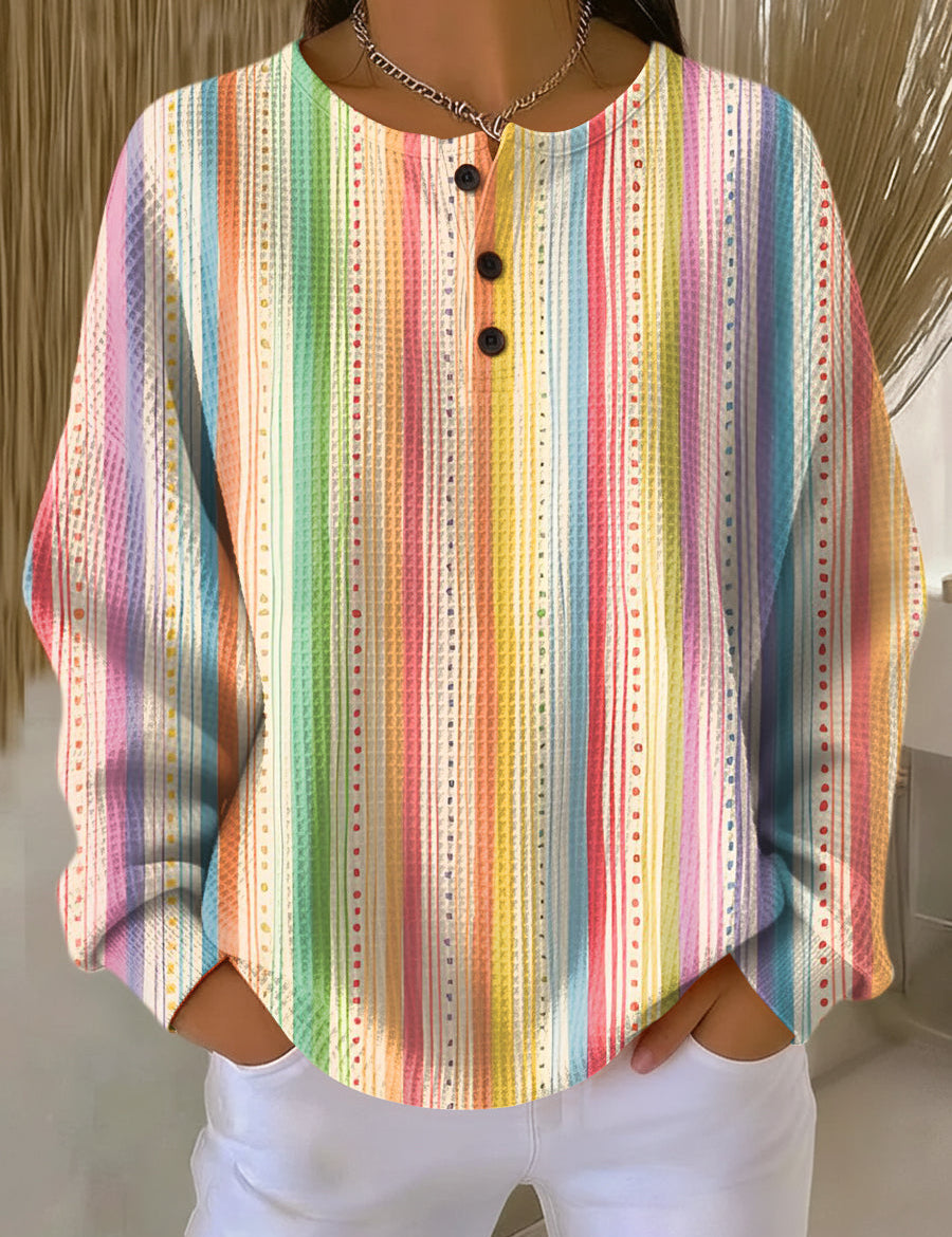 Rieke Pullover mit bunten Längsstreifen, Vorderansicht