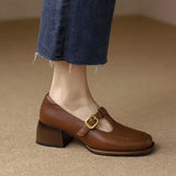 Emilia T-Steg-Schuhe im Vintage-Stil, Vorderansicht