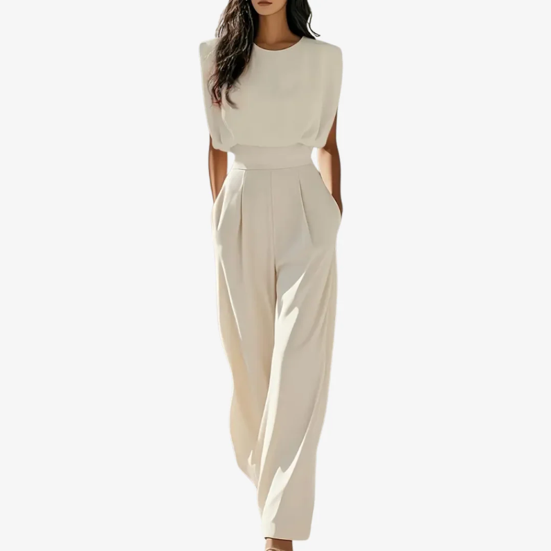 Ilka Jumpsuit mit anpassbarem Gürtel, Vorderansicht