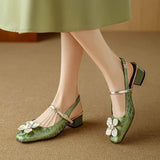 Mathilde Elegante Damenschuhe mit floralem Detail, Seitenansicht
