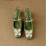 Mathilde Elegante Damenschuhe mit floralem Detail, Nahaufnahme