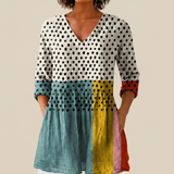 Nola | Lange Bluse mit Muster