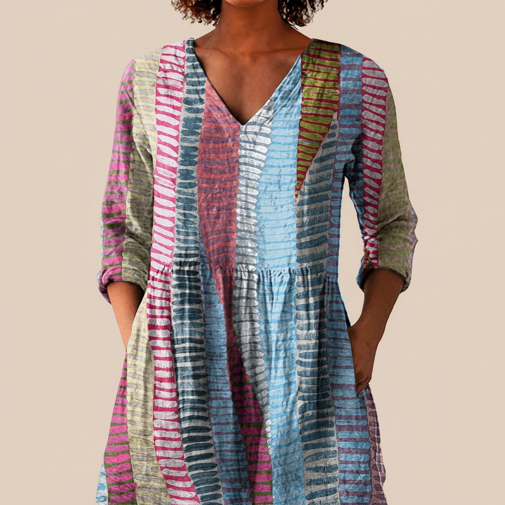 Noa | Lange Bluse mit Muster
