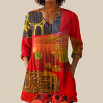 Skylar | Lange Bluse mit Muster